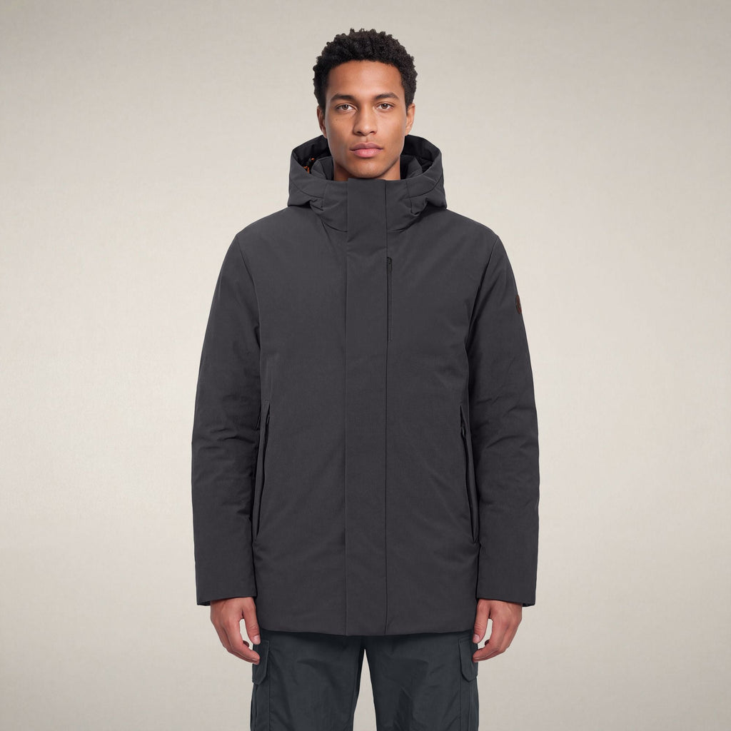 Men's Coat Rolf in Ebony Grey