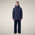 Men's Coat Rolf in Navy Blue