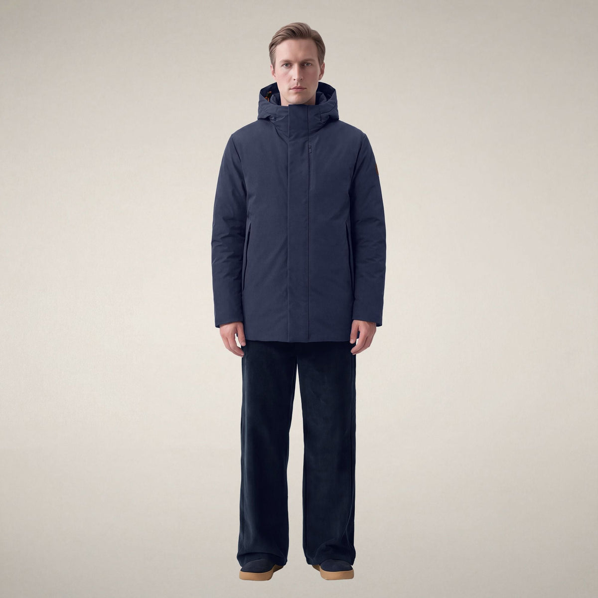 Men's Coat Rolf in Navy Blue