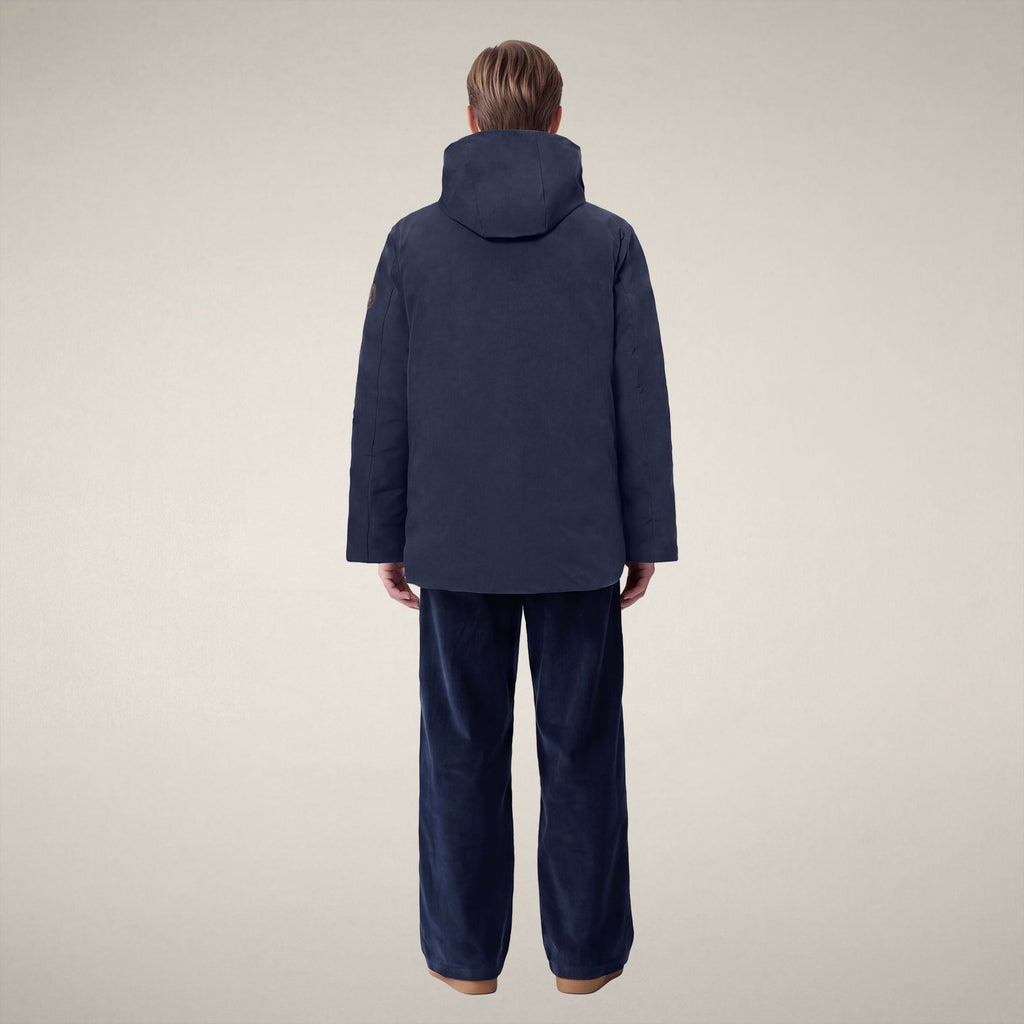 Men's Coat Rolf in Navy Blue