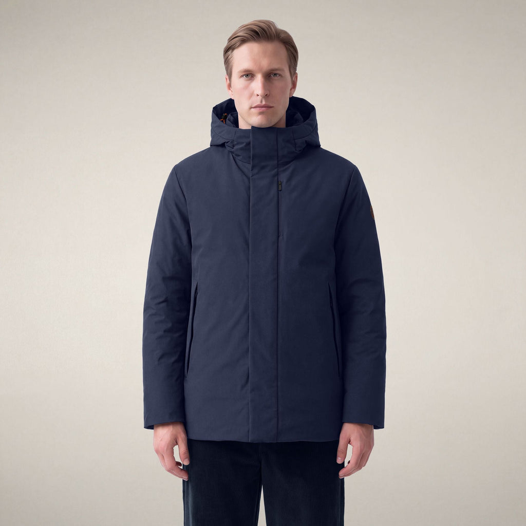 Men's Coat Rolf in Navy Blue