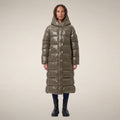 Women's Puffer Coat Saskia in Gunmetal Grey