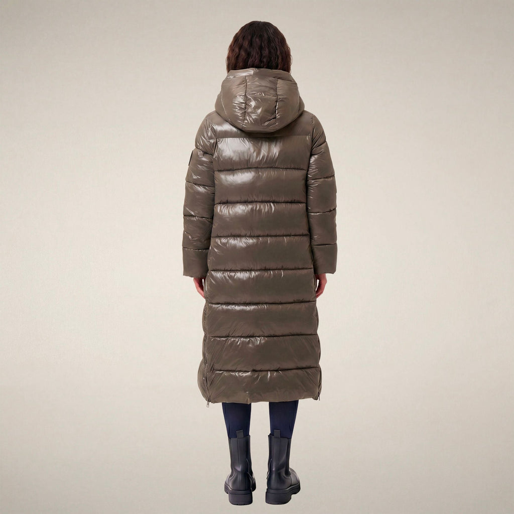 Women's Puffer Coat Saskia in Gunmetal Grey