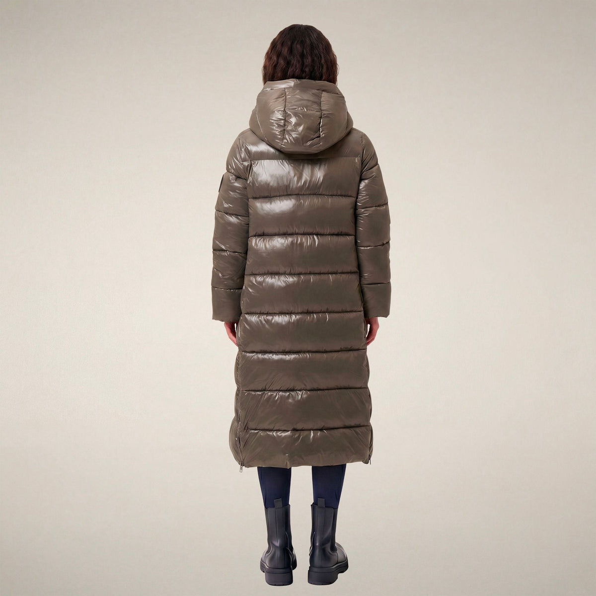 Women's Puffer Coat Saskia in Gunmetal Grey