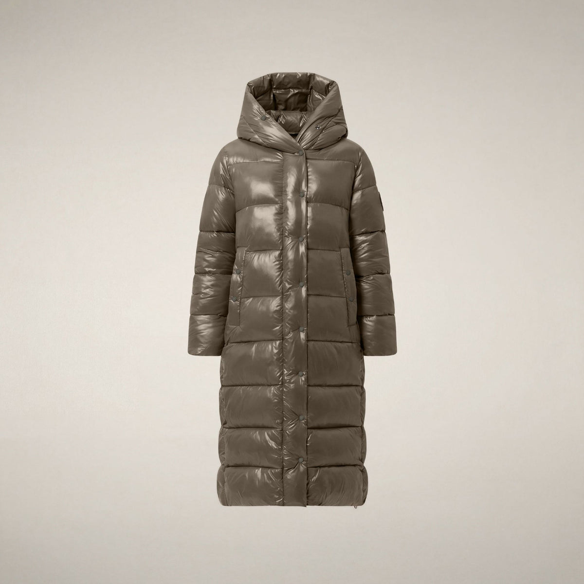 Women's Puffer Coat Saskia in Gunmetal Grey