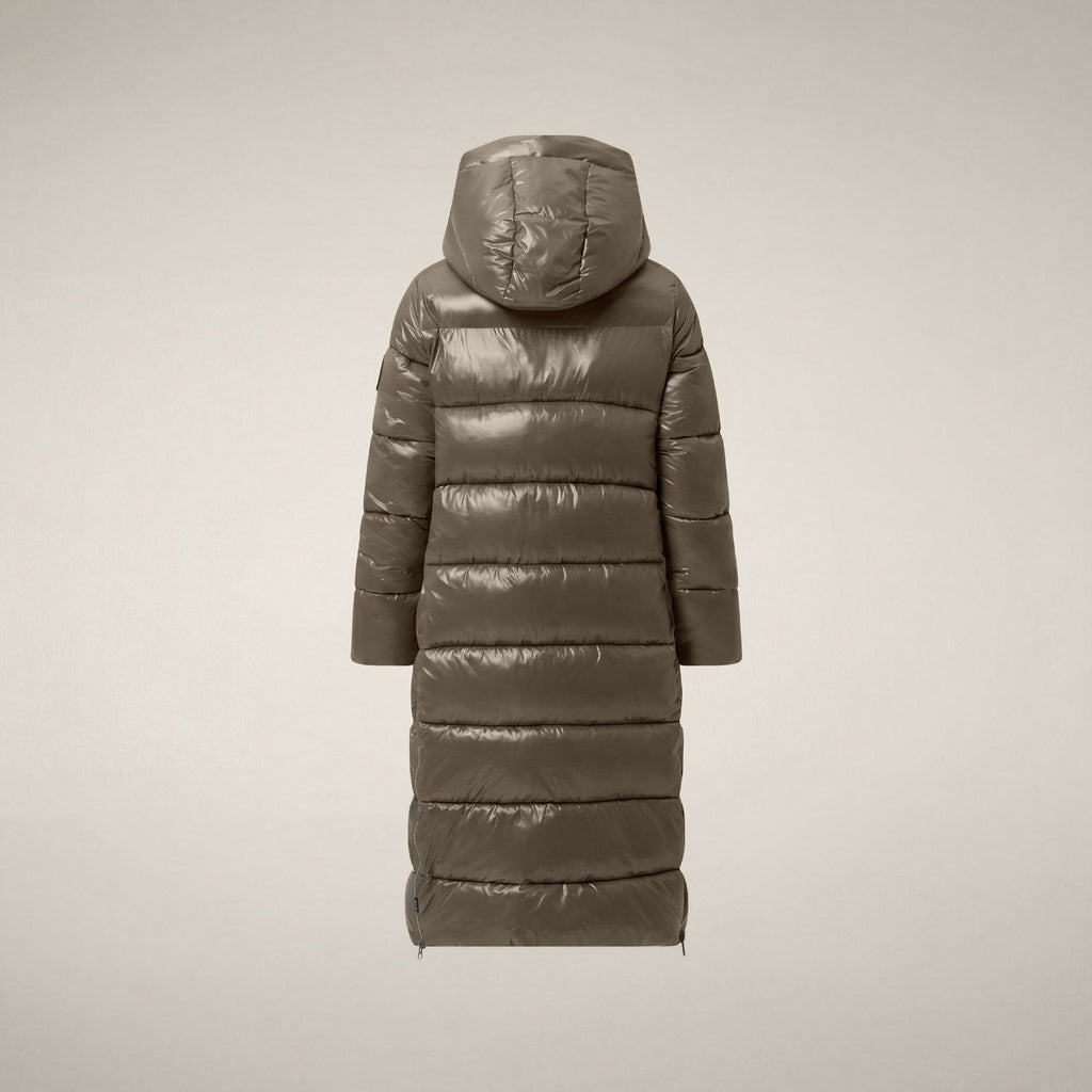 Women's Puffer Coat Saskia in Gunmetal Grey