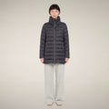 Women's Puffer Coat Lydia in Ebony Grey