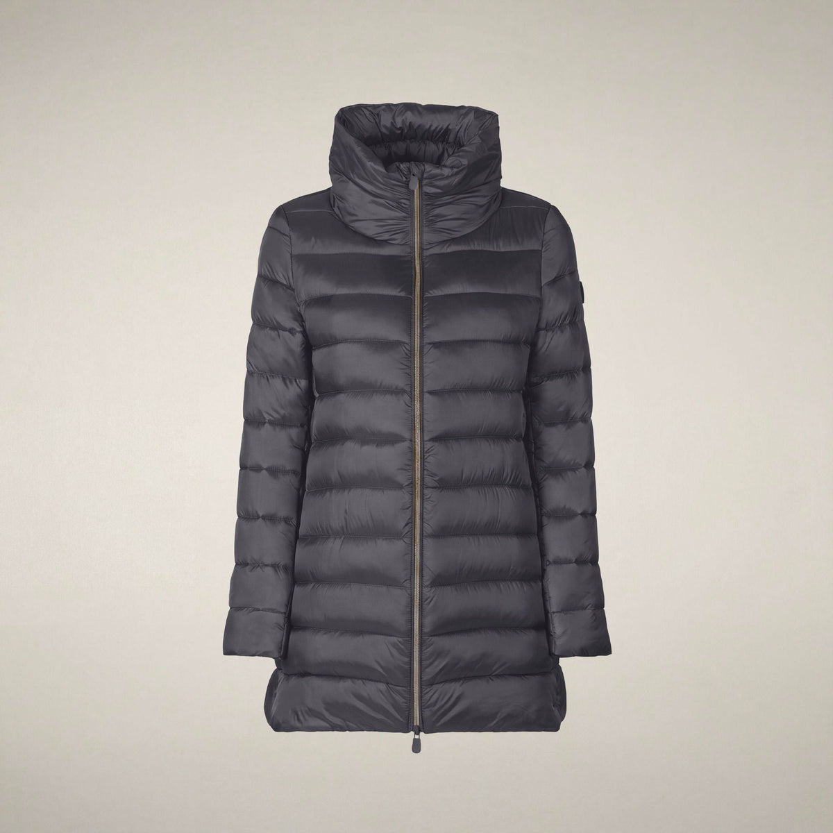 Women's Puffer Coat Lydia in Ebony Grey