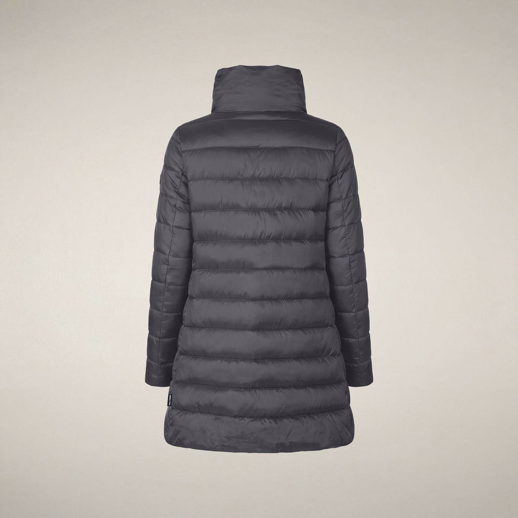 Women's Puffer Coat Lydia in Ebony Grey