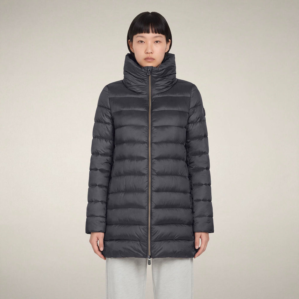 Women's Puffer Coat Lydia in Ebony Grey