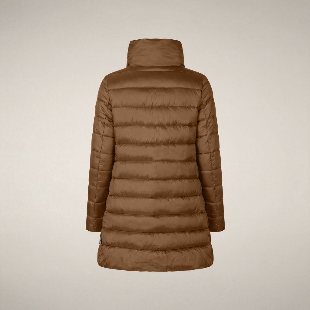 Women's Puffer Coat Lydia in Noisette Brown
