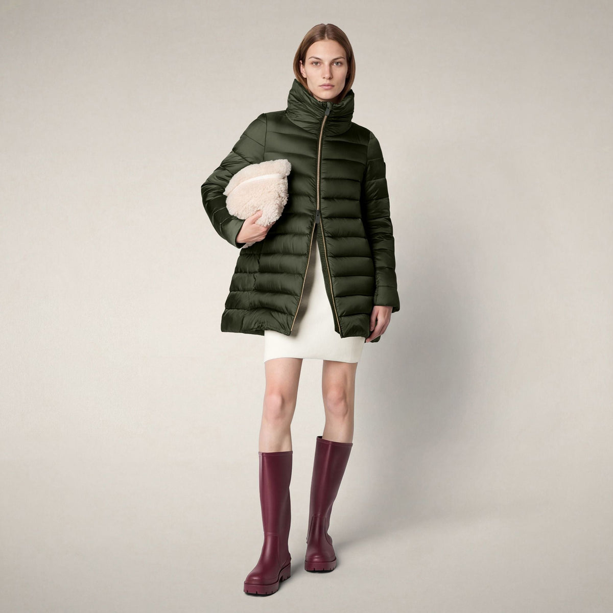 Women's Puffer Coat Lydia in Pine Green