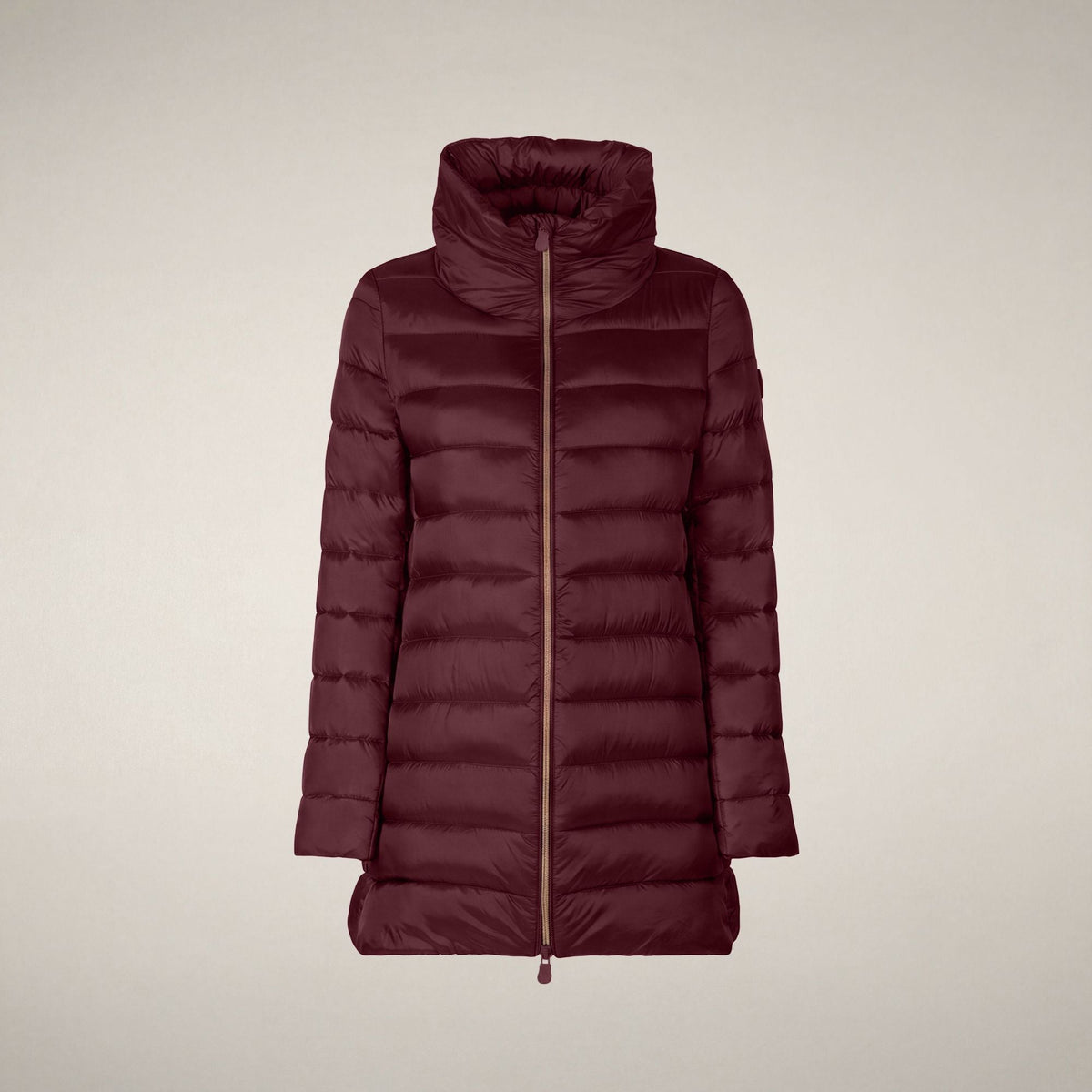 Women's Puffer Coat Lydia in Wine Red