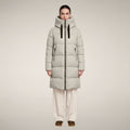 Women's Puffer Coat Isabel in Rainy Beige