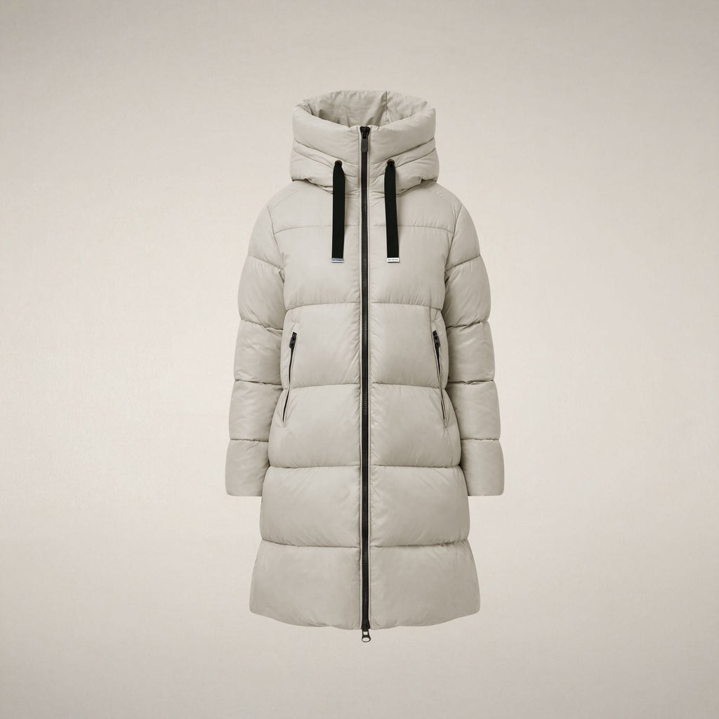 Women's Puffer Coat Isabel in Rainy Beige