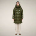 Women's Puffer Coat Isabel in Pine Green