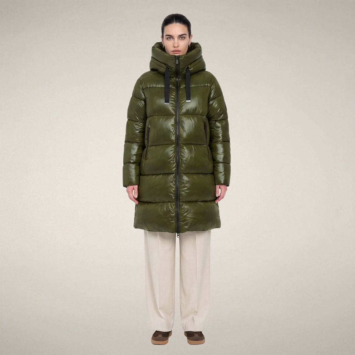 Women's Puffer Coat Isabel in Pine Green
