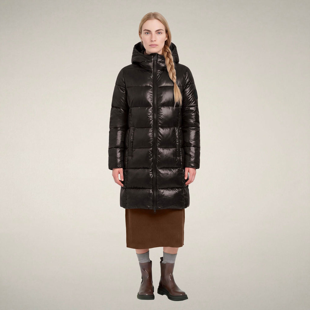 Women's Puffer Coat Ines in Brown Black