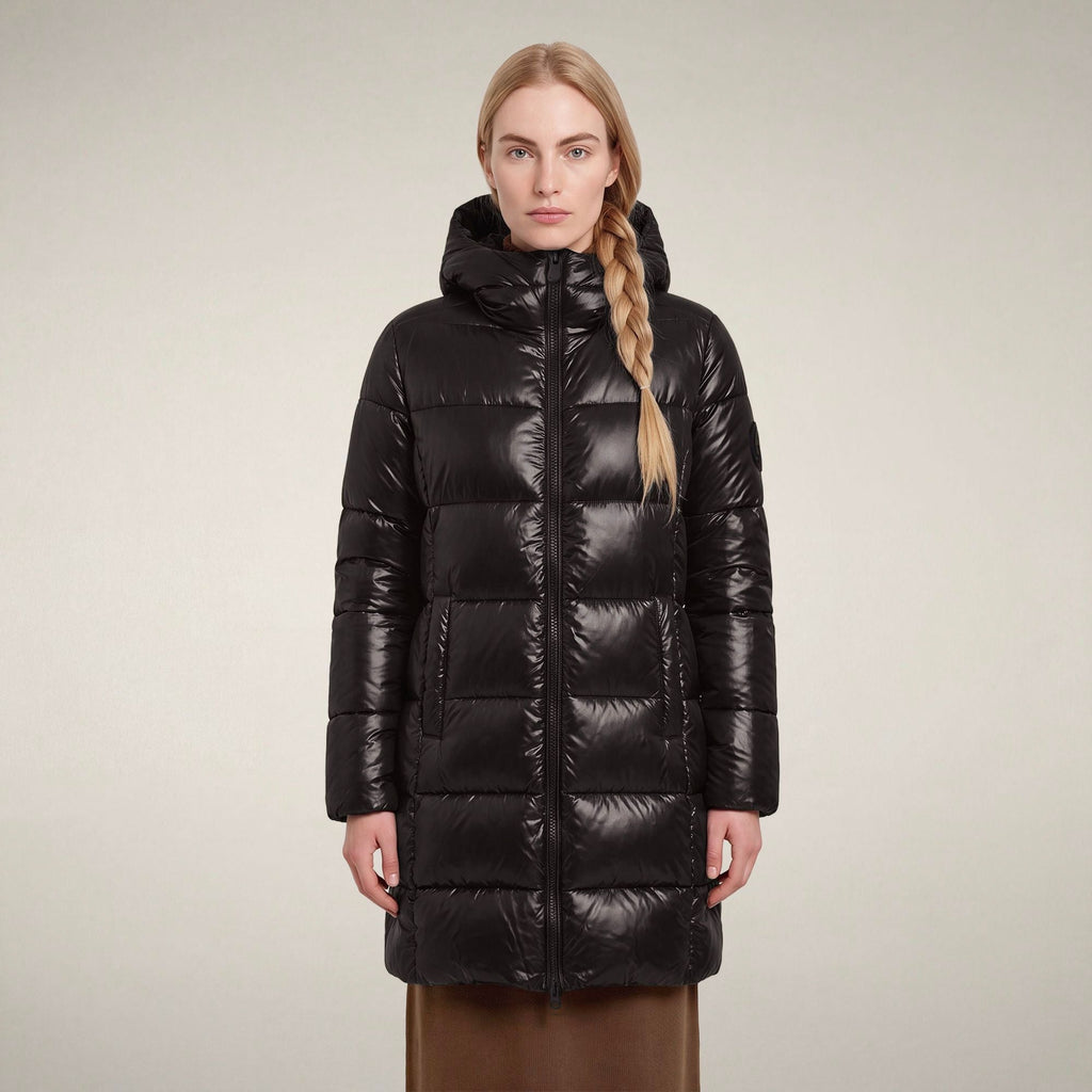 Women's Puffer Coat Ines in Brown Black