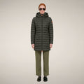 Women's Puffer Coat Carol in Land Green