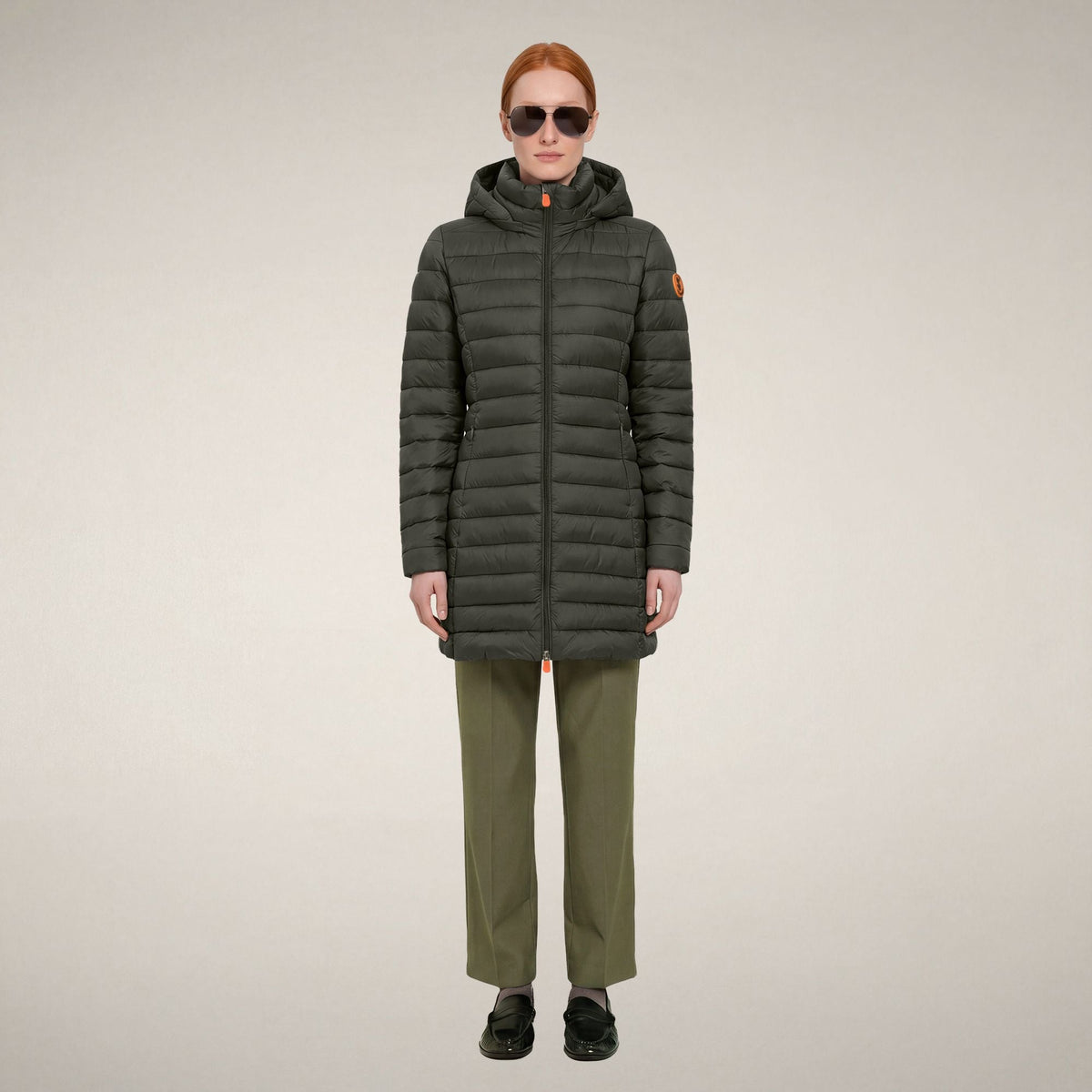 Women's Puffer Coat Carol in Land Green