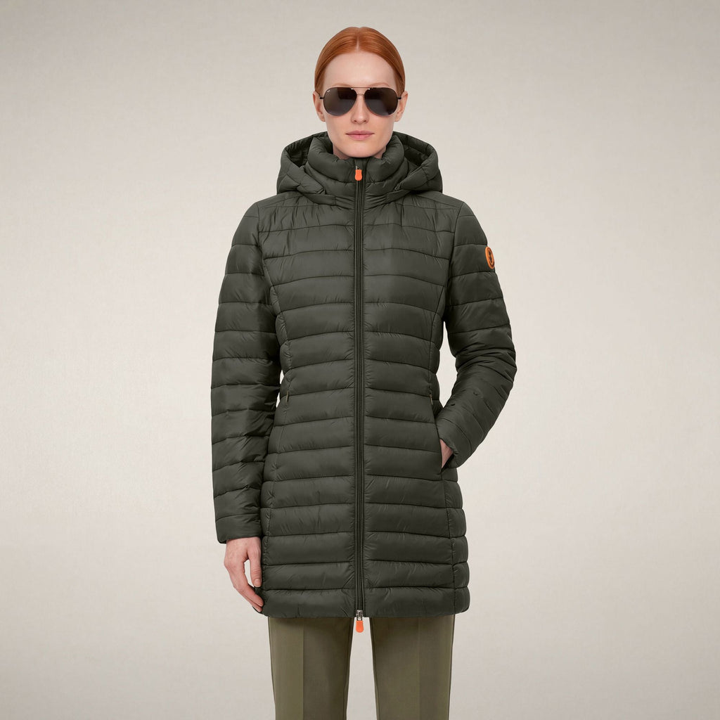 Women's Puffer Coat Carol in Land Green