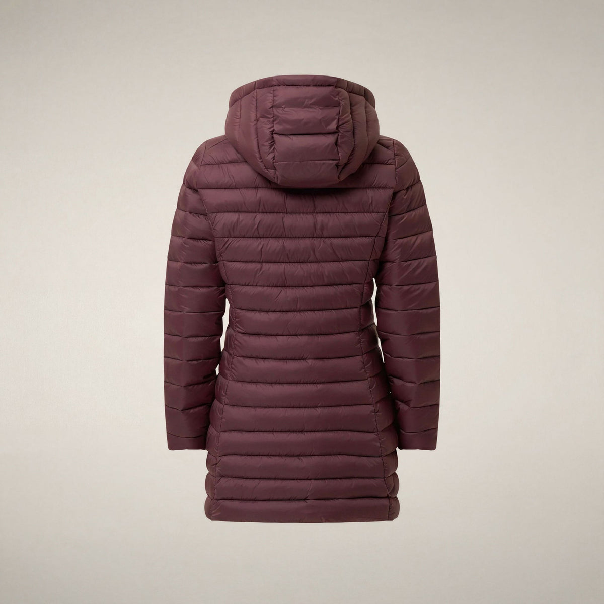 Women's Puffer Coat Carol in Burgundy Black