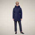 Women's Puffer Coat Carol in Navy Blue