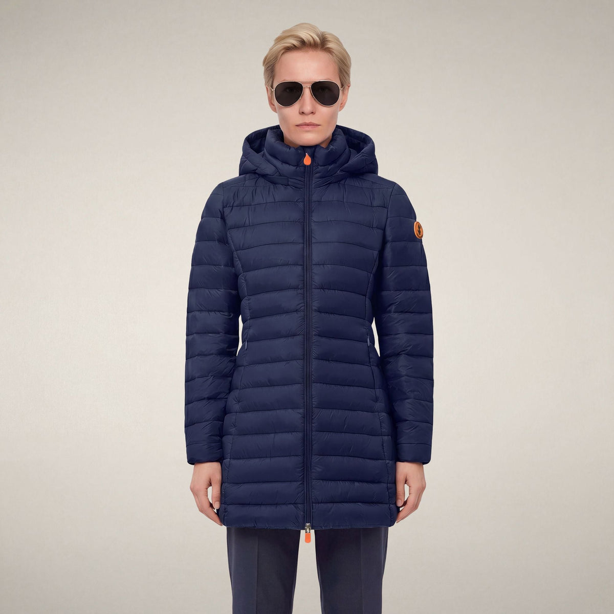 Women's Puffer Coat Carol in Navy Blue