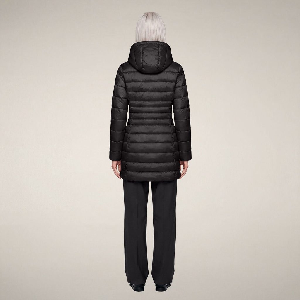 Women's Puffer Coat Reese in Brown Black