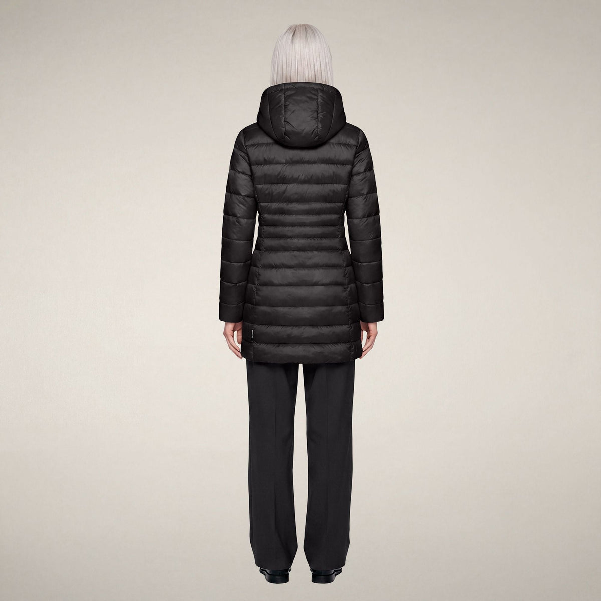 Women's Puffer Coat Reese in Brown Black