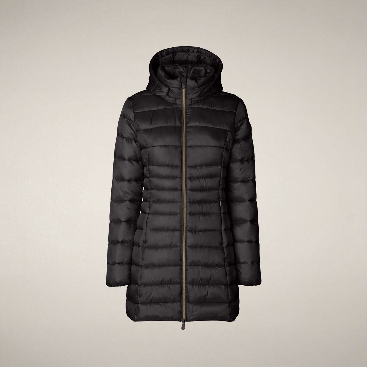 Women's Puffer Coat Reese in Brown Black