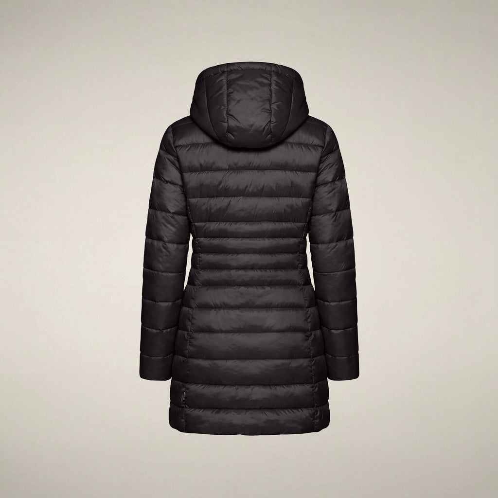 Women's Puffer Coat Reese in Brown Black