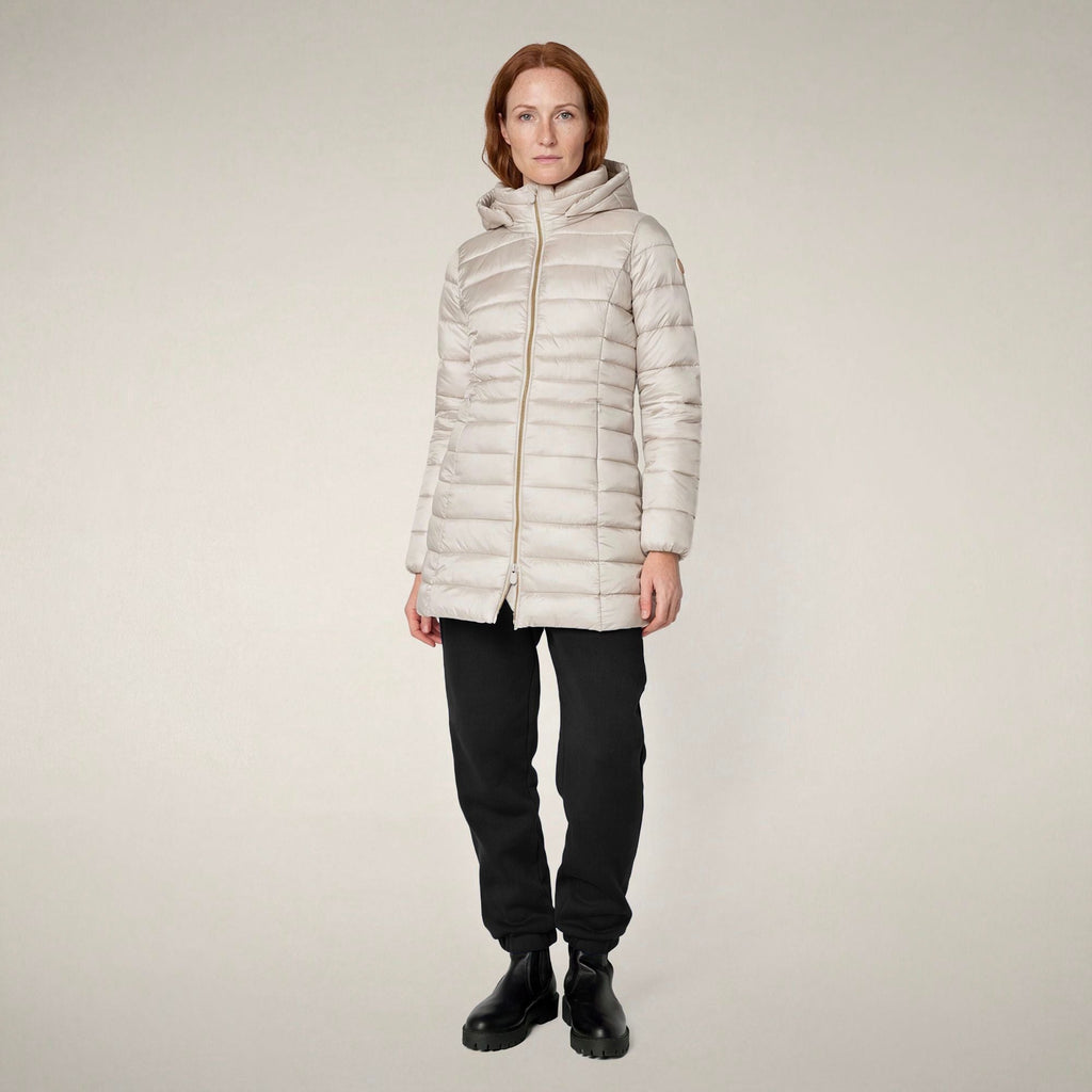 Women's Puffer Coat Reese in Rainy Beige