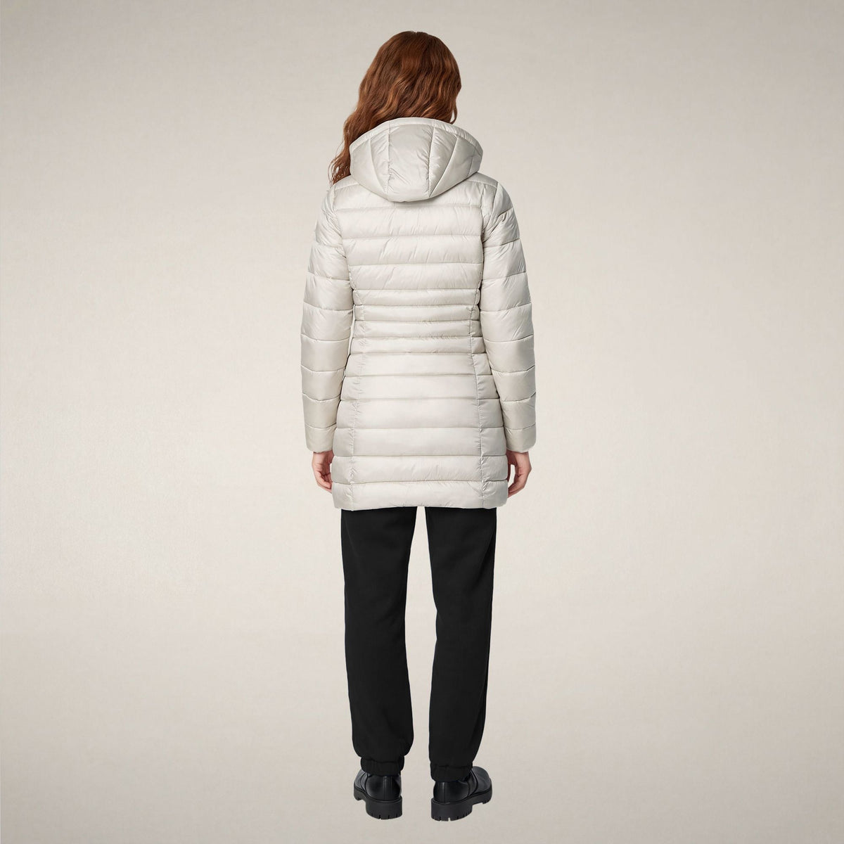 Women's Puffer Coat Reese in Rainy Beige