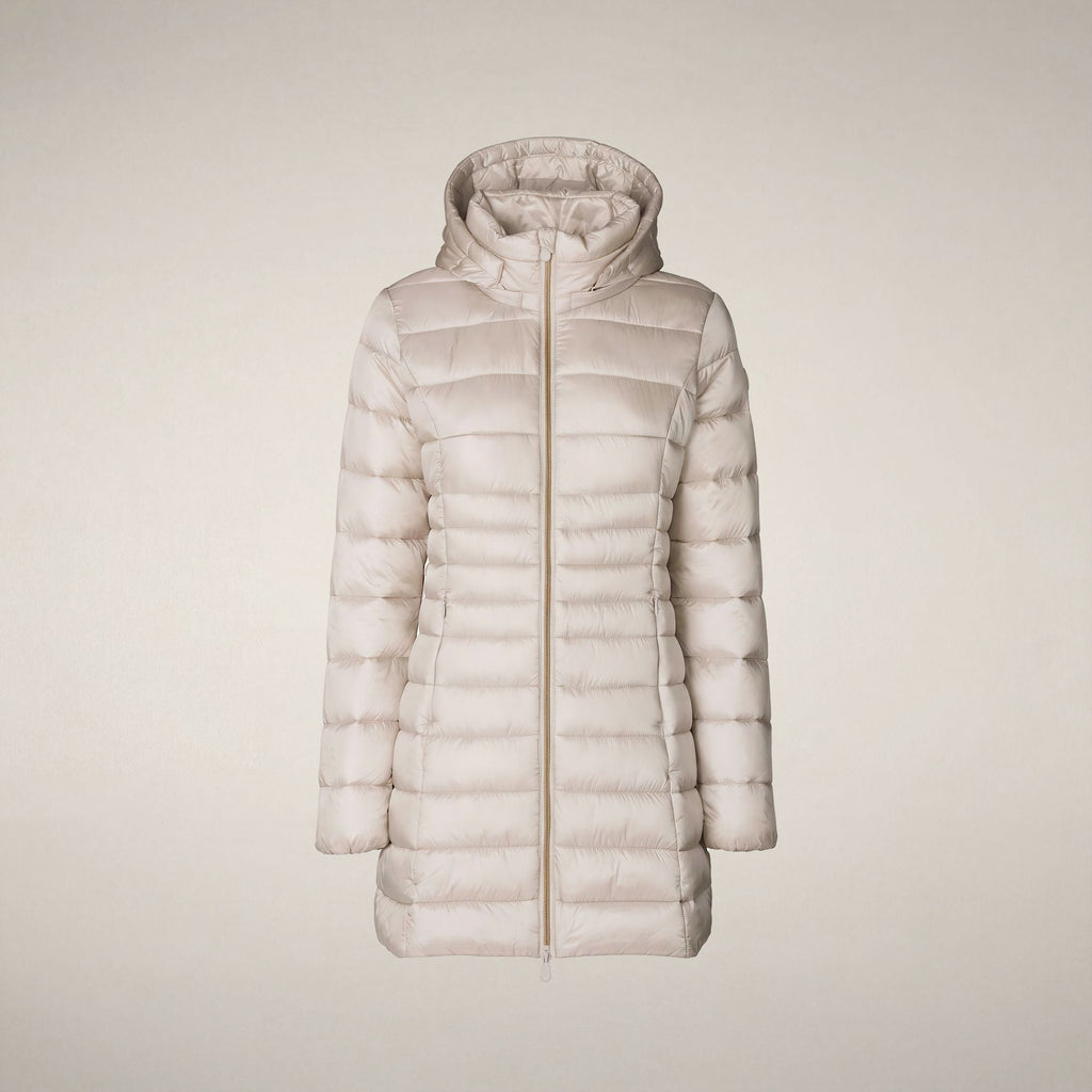 Women's Puffer Coat Reese in Rainy Beige