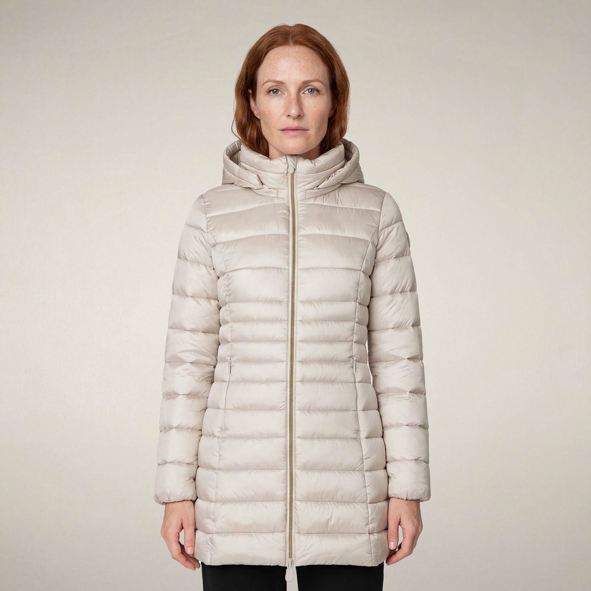 Women's Puffer Coat Reese in Rainy Beige