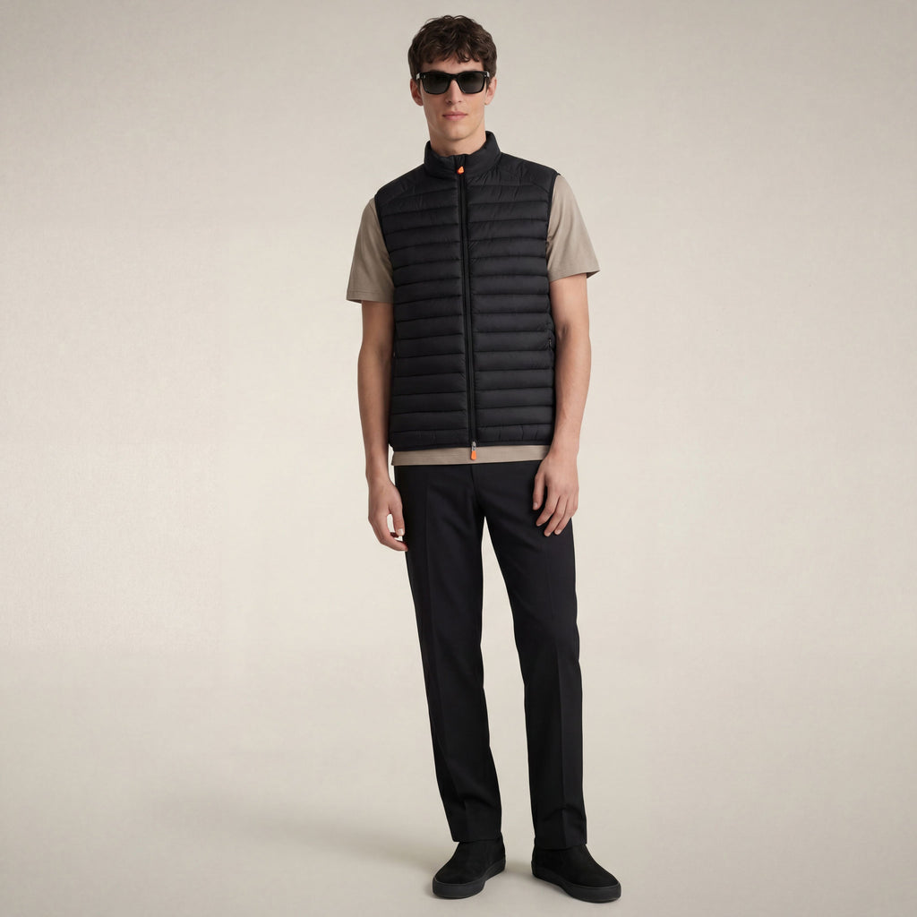 Men's quilted vest Adam in black