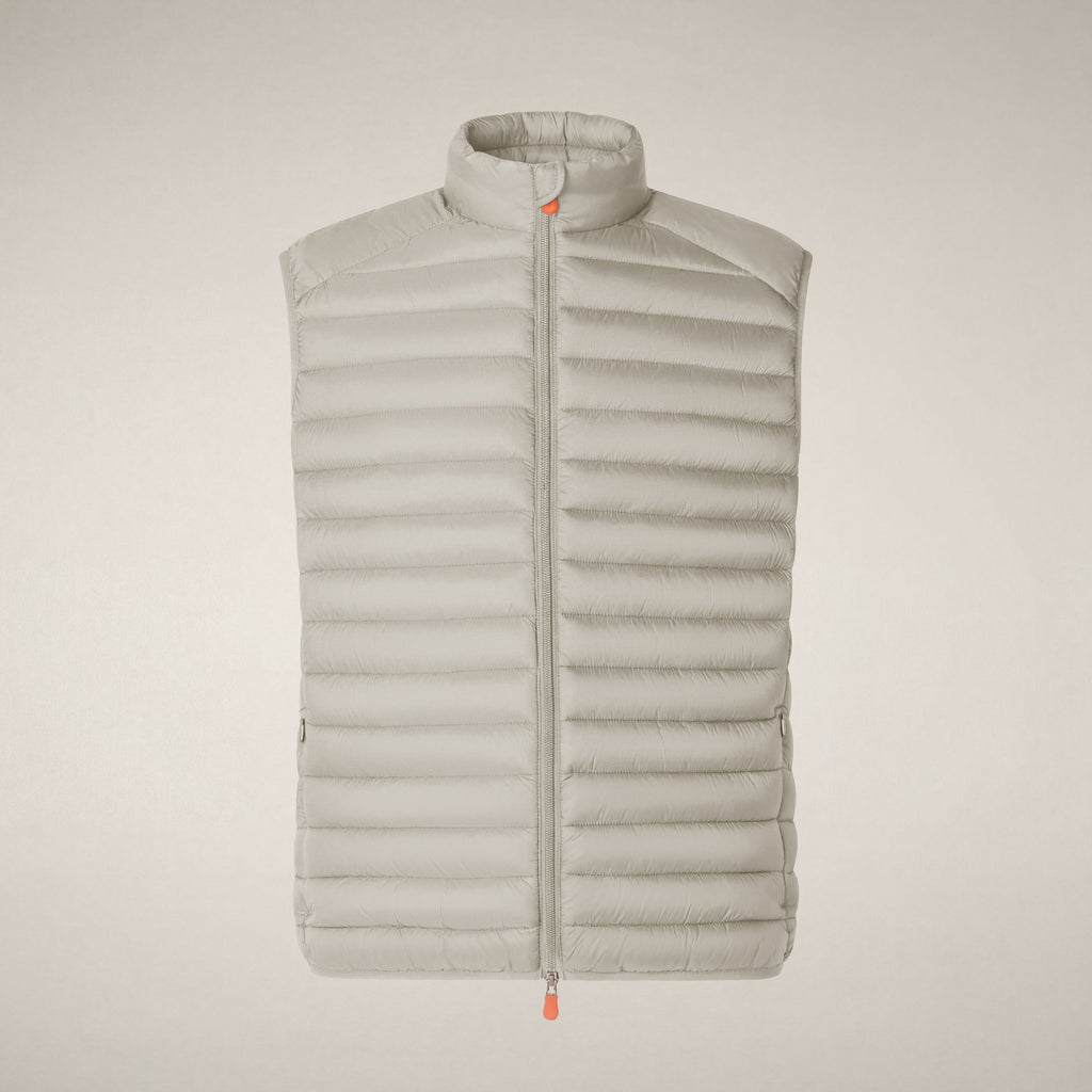 Man's quilted vest Adam in rainy beige