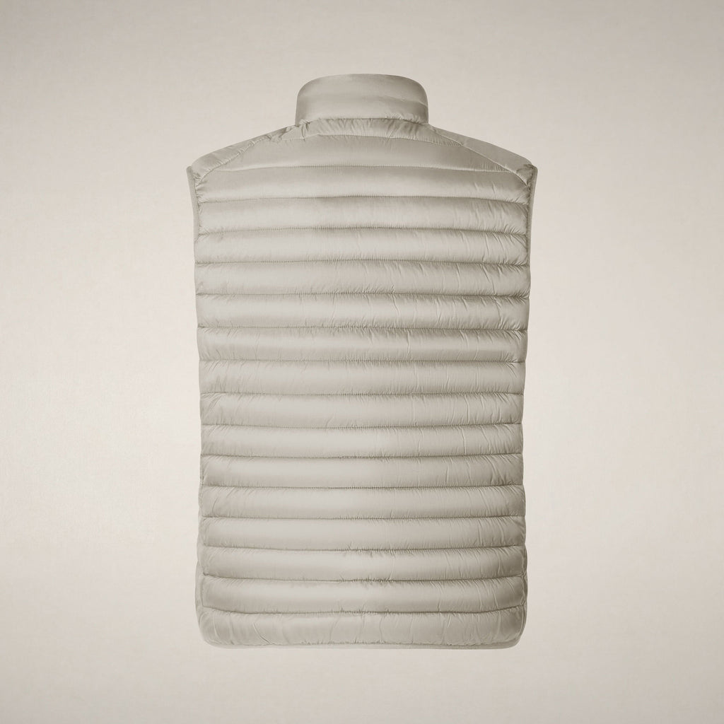 Man's quilted vest Adam in rainy beige