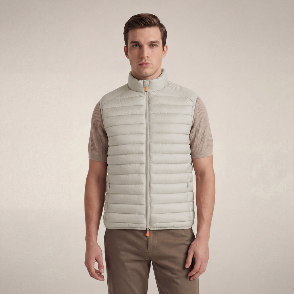 Man's quilted vest Adam in rainy beige