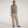 Men's quilted vest Adam in elephant grey