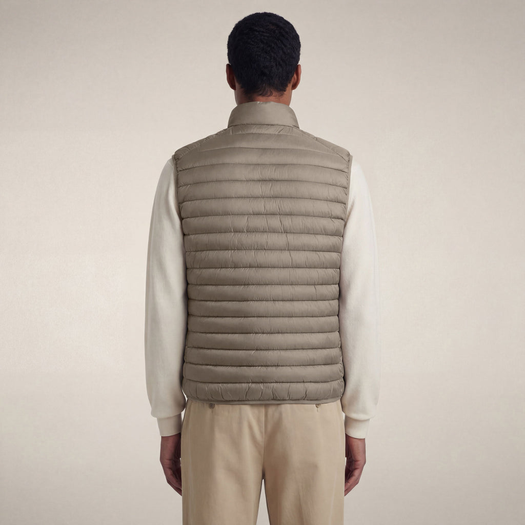 Men's quilted vest Adam in elephant grey