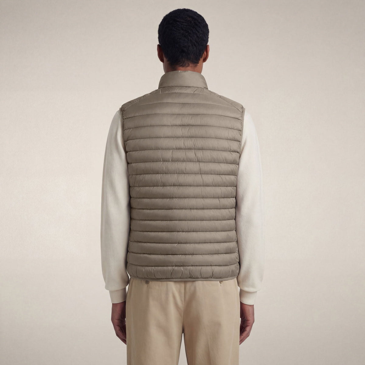 Men's quilted vest Adam in elephant grey