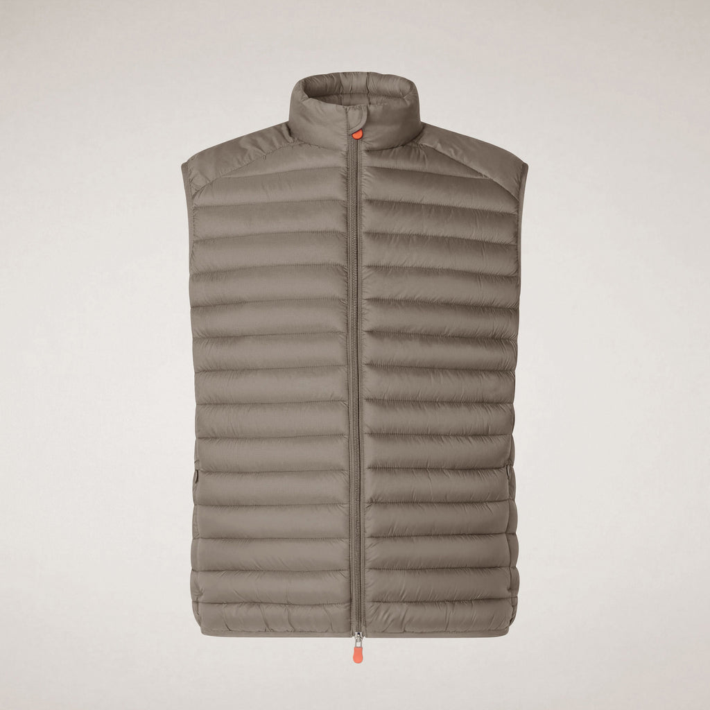 Men's quilted vest Adam in elephant grey