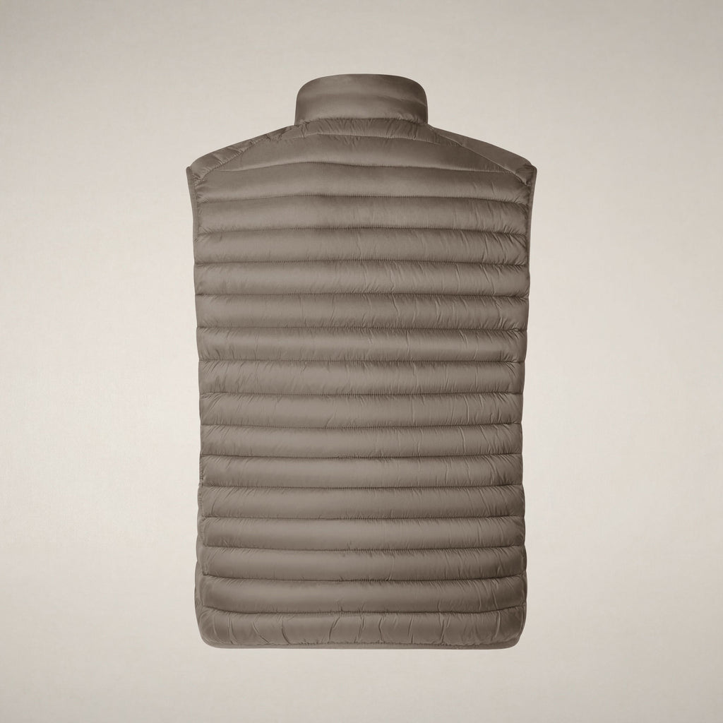 Men's quilted vest Adam in elephant grey