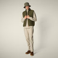 Man's quilted vest Adam in dusty olive