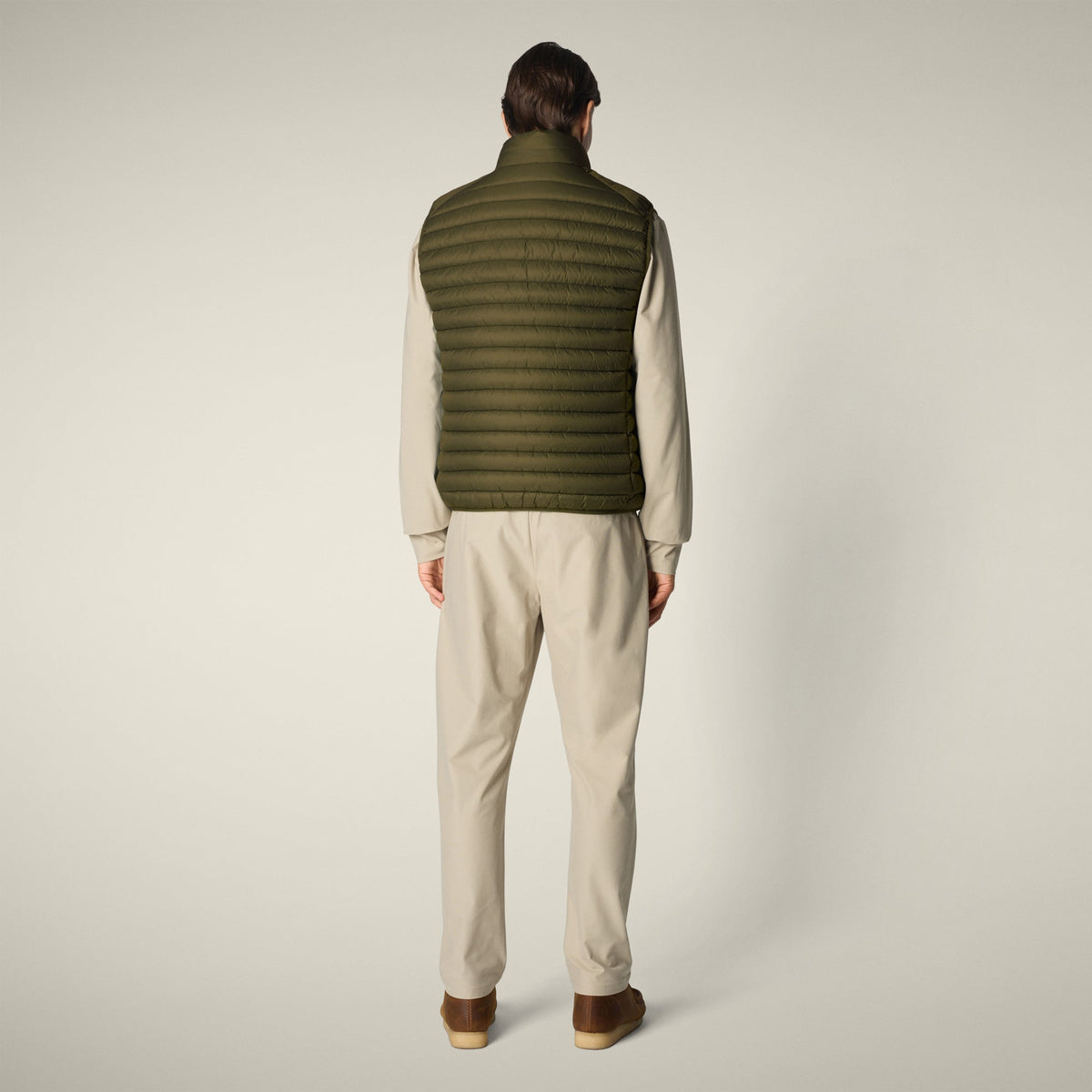 Man's quilted vest Adam in dusty olive