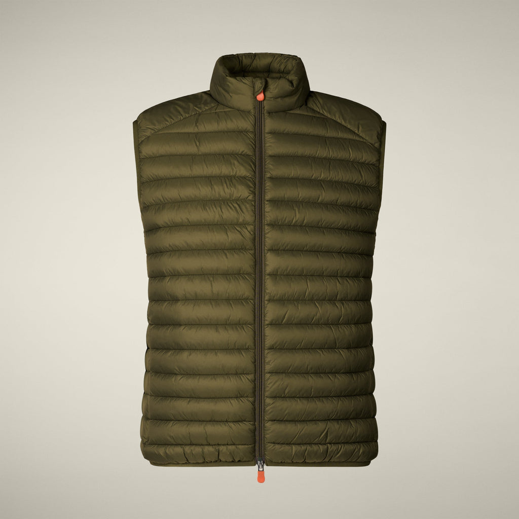Man's quilted vest Adam in dusty olive