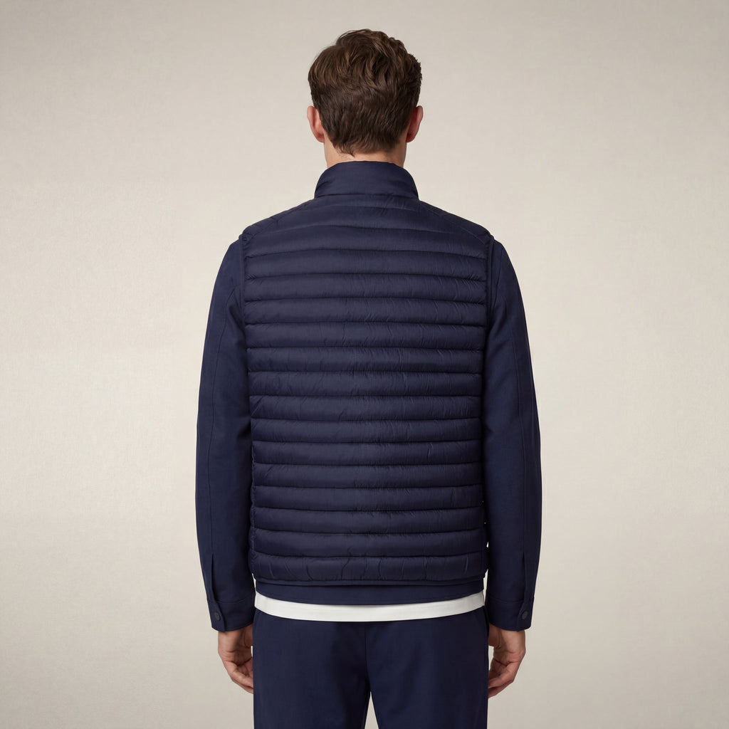 Men's quilted vest Adam in navy blue